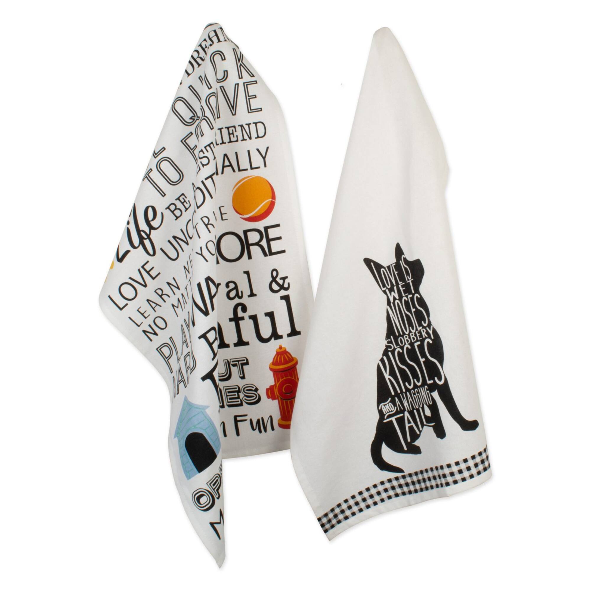 DII® Dog Prints Dishtowel, 2ct.